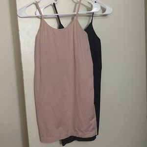 Pink and black tank tops - medium